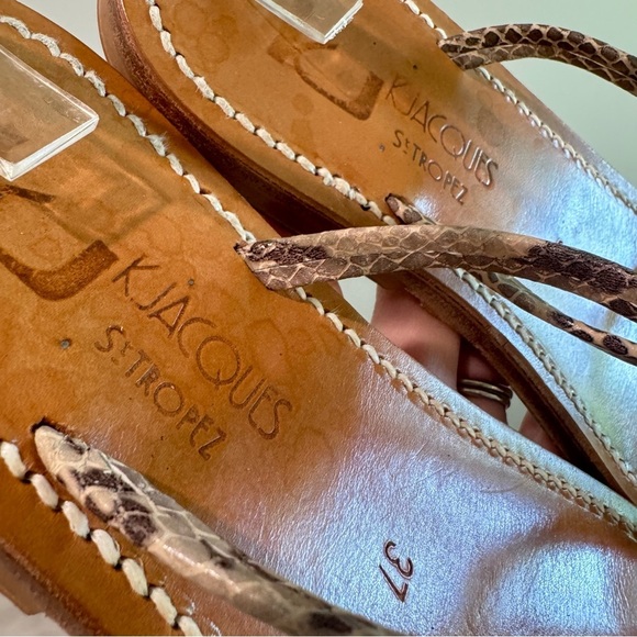 K.Jacques Antioche Snakeskin Gladiator Sandals Size 37 - Picture 3 of 11